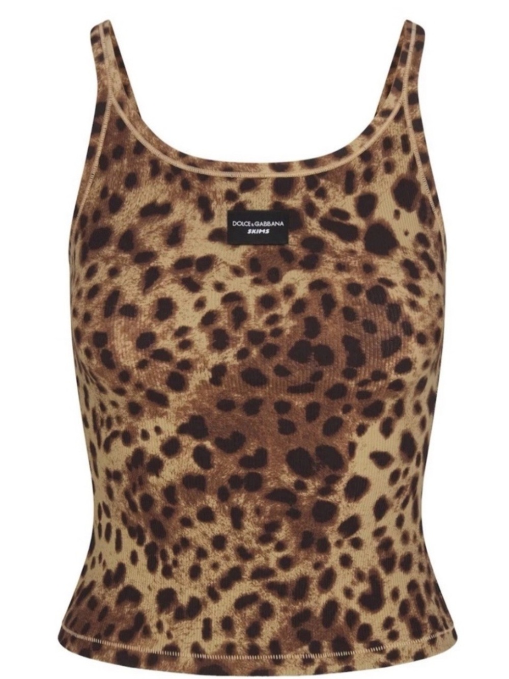 DOLCE & GABBANA X SKIMS COTTON RIB SCOOP TANK SIZE MEDIUM